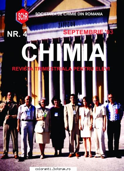 numarul 4 aparut in septembrie 2003.

 


sau


  revista chimia